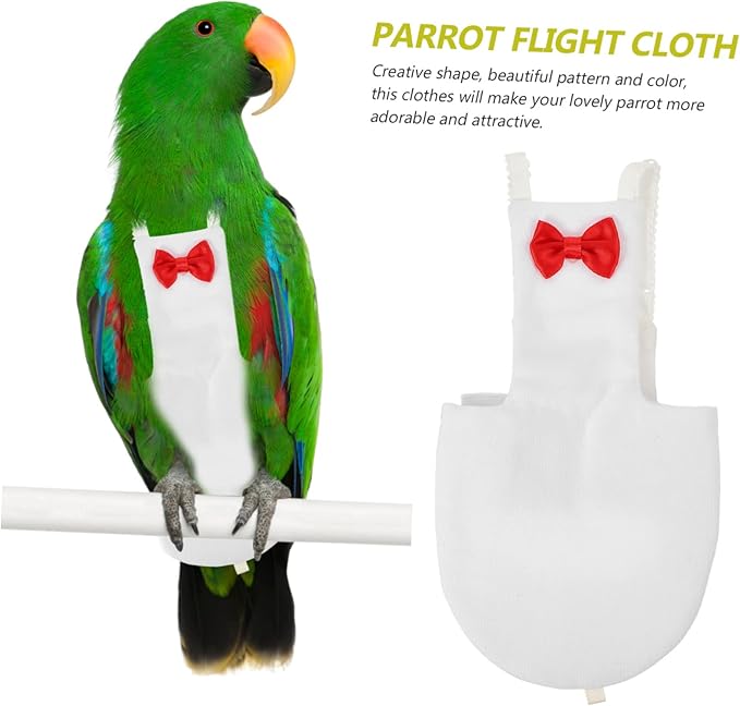Yardwe Bird Diaper for Parrots and Birds and Breathable Reusable Diaper Suit for Outdoor Activities Cute Bow Design