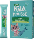 LOVE, NALA Tuna + Omega-3 Mousse Cat Treats – Brain & Heart Health Support – Lickable Squeeze-Up Puree, Topper or Treat – Grain-Free, 24 Pack – Human-Grade Protein, Non-GMO, No Artificial Additives
