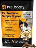 Cat Immune Support Lysine – Allergy Relief & Immune Health Supplement for Cats with L-Lysine, Colostrum, Quercetin & Omega-3 – Soothes Sneezing, Runny Nose & Itchy Skin Chicken, (30-Day Supply)