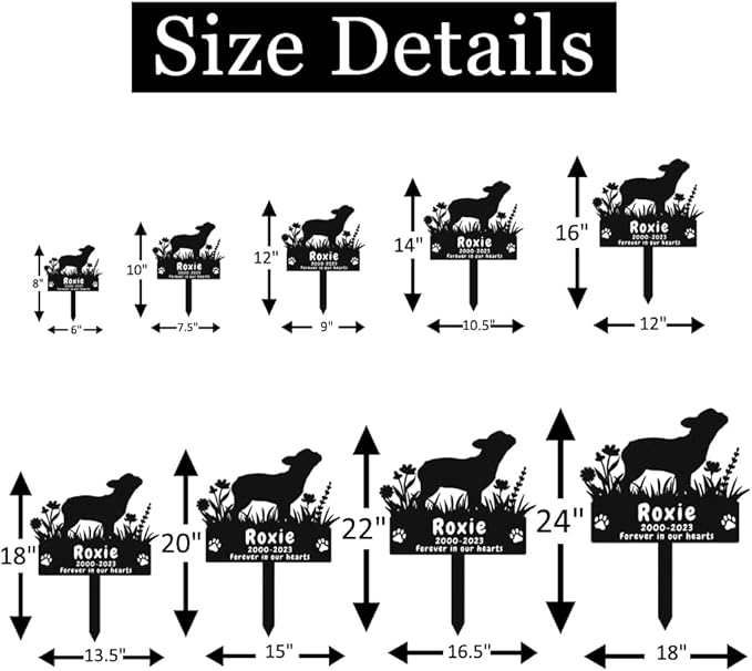 Personalized Bulldog Memorial Grave Marker Custom Dog Memorial Garden Stake Grave Marker, Customized Metal Dog Memorial Plaque Engraved Sign Bulldog Cemetery Marker