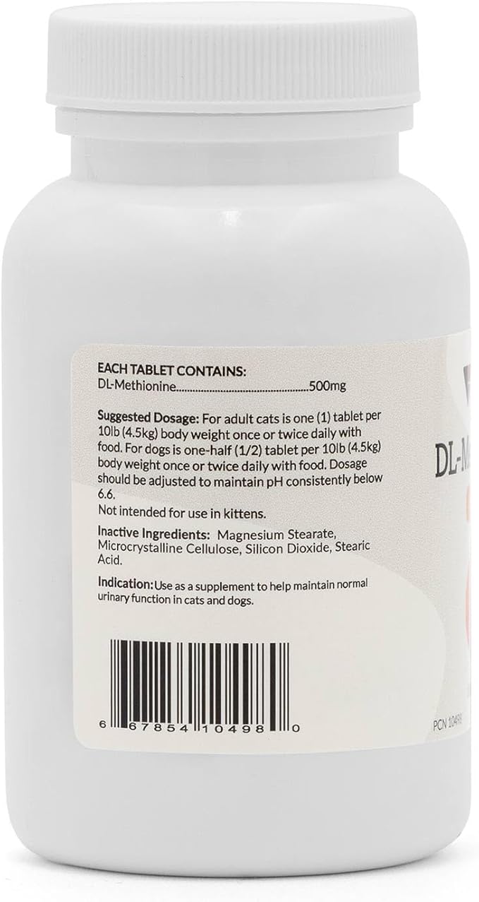 DL Methionine Tablets, 500mg, 150ct
