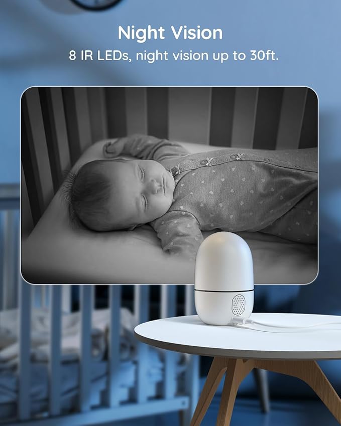VIRTAVO XD1 Indoor Pet & Baby Camera, No Subscription Required, Dual-Lens 360° PTZ, Motion Tracking, 2-Way Audio, Night Vision, Cloud/SD Storage, Phone App, WiFi, 2-Pack with 2-Year Warranty