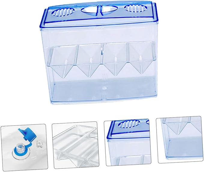 1PC Freestanding Small Fish Breeding Isolation Box Transparent Self Floating Hatching Tank for Safe Juvenile Fish Care Easy to Clean and Observe No Gap Design