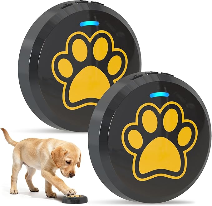 ChunHee Dog Bells to Go Outside - Bell for Dogs to Ring to Go Potty | Chew-Proof Dog Door Bell | 0-115dB Adjustable Volume & 28 Ringtones | Bells for Dog Training to Go Outside Without Barking