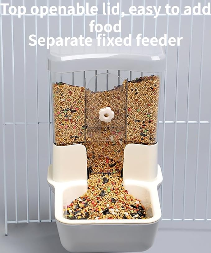 Automatic Bird Feeder, Slide Down Design, No Mess, Suitable for All Birds, Removable Tray for Easy Cleaning