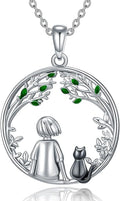 KZX Cat/Dog/Phoenix/Eagle/Whale/Shark/Puffin/Starfish/Chicken/Butterfly/Owl/Bee/Frog/Seahorse Necklace Sterling Silver Animal Pendant Jewelry Gift for Women