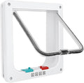 Safety Pet Door with 4 Way Lock, Weatherproof Cat Flap for Sliding Door, and Wall(X-Large, Outer Size 11 * 9.8 * 0.78in)