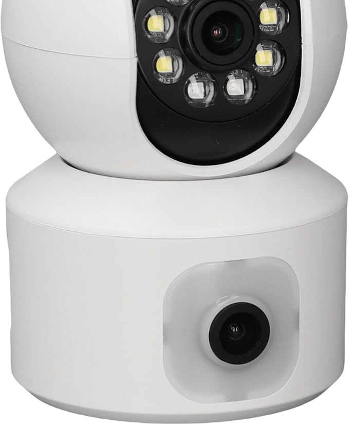 VBESTLIFE Home Security Camera, 1080P HD Dog Camera for Indoor, Dual Lens View, 360° PTZ, Night Vision, AI Motion Detection for Baby and Pet Monitor