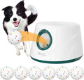 20-40ft Automatic Ball Launcher, Interactive Fetch Toy for Small Medium Dogs, Adjustable Rechargeable Tennis Thrower for Indoor Outdoor Fun, Physical Exercise and Brain Training(Green)