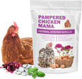 Pampered Chicken Mama Herbal Oyster Shells High Calcium Supplement for Pet Chickens, Ducks, and Other Poultry, Crushed Oyster Shells for Chickens with Herbs (6 POUNDS)