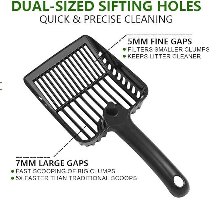 [2026 Version XXL Large Pooper Scooper, Heavy Duty Cat Litter Scooper with Holder Cat Scooper for Litter Box Kitty Litter Scoop,Perfect for Cat Litter Box Cleaning