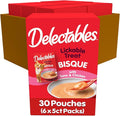 Hartz Delectables Bisque Lickable Cat Treats, Tuna & Chicken, 30 Count (Pack of 6)