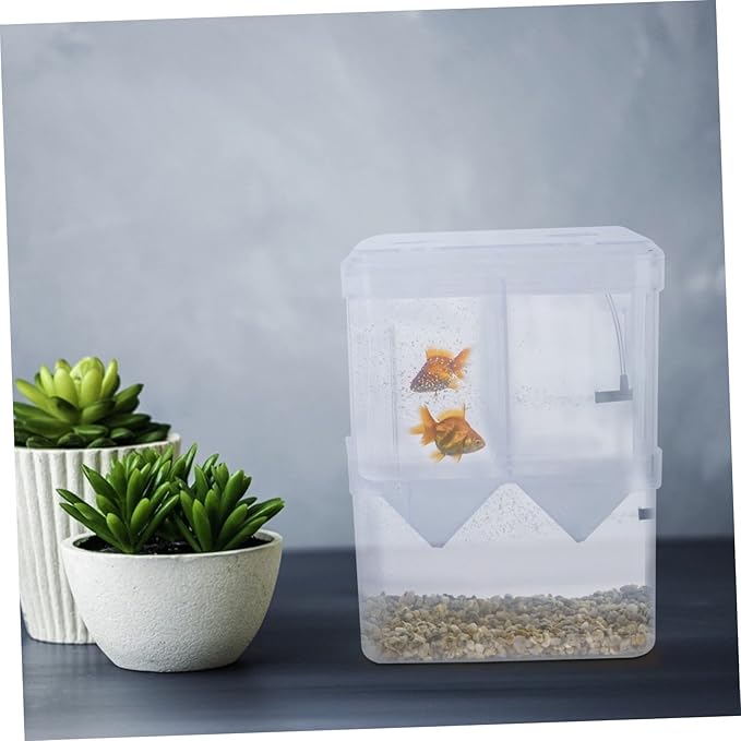 Practical Aquarium Fish Breeding Box Mesh Fry Hatchery Breeder Box Fish 2pcs Acrylic Constructi