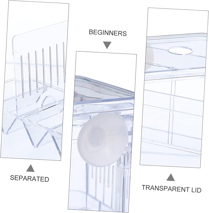 Breeding Tank Aquarium Box Dual Room Isolation Incubator for Fish Hatchery Safe Cup Design for Fry and Fish Easy to Clean Breeder Box