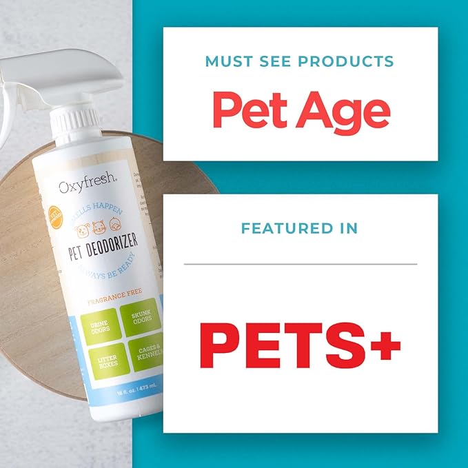 Oxyfresh Extra Strength Dog and Cat Odor Eliminator for Home Spray - Finally Say Goodbye to Stinky Odors - Gently Neutralizes at the Source - Works on Contact - Upholstery & Auto - Safe