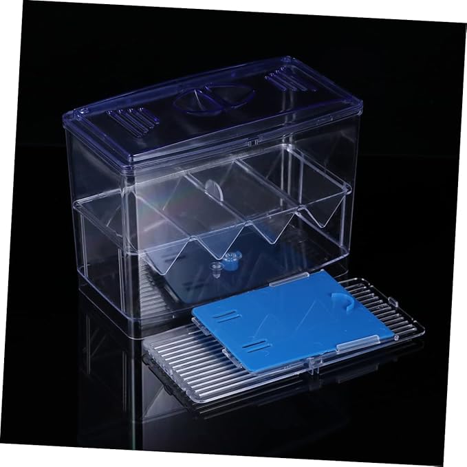 SUPVOX Transparent Small Hatching Box for Betta Fish Functional Aquarium Breeding Tank with Independent Incubator for Enhanced Fish Survival Rate and Easy Cleaning