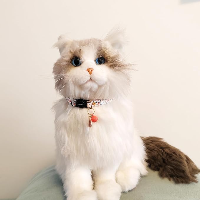2 Pack Breakaway cat Collars with Bell,Safety Quick Release Pendant Cute Kitten Collar,Adjustable 20-30cm (Halloween2, 20-30cm)