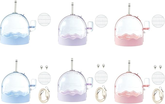 Pet Carriers Cage Portable Cage Parrot Bird Carrier Outdoor Travel Camping Bird Parrot with Water Bottle Small Pet Supply Small Large Cages and Habitats Cages and Habitats