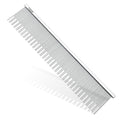 7.5" Cat Carding Dual Tooth Comb for Long Haired Cats & Dogs Ragdoll Round Corners Prevent Friction and Breakage Chrome Finish(L, Dual)