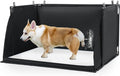 MABOZOO Dog Pee Pad Holder with High Walls, Foldable Dog Litter Box Potty Shields Indoor Potty for Small and Medium Pets, No Spill Pee Pad Holder Tray for Doggy Work (24x24x17.7 in). Patent Pending