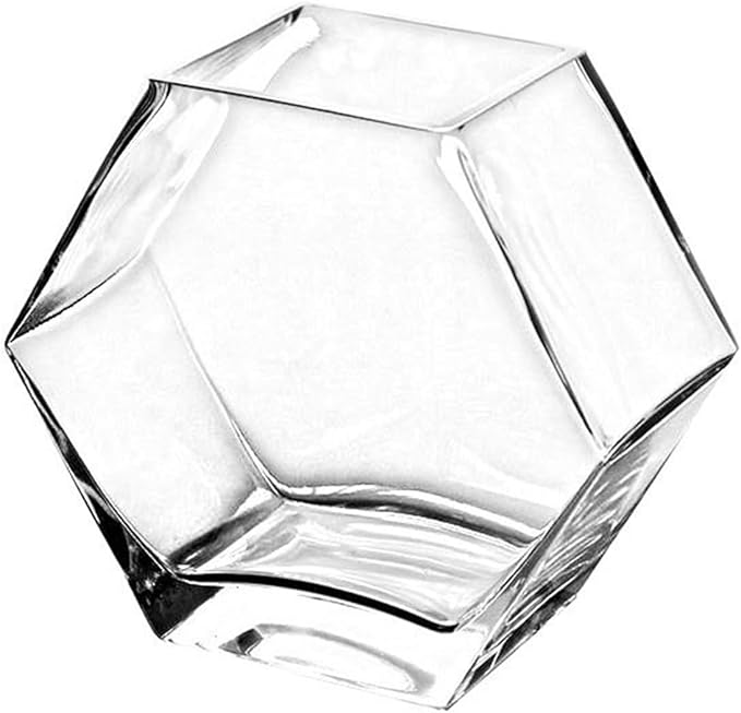 Fish Bowl Fish Tank Small Hexagonal Aquarium Tank Glass Transparent Desktop Small Fish Tank Tropical Fish Tank Ecological Tank Aquariums