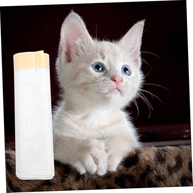 1roll Cat Litter Cleaning Bag Pouches for Litter Disposal Roll Lightweight for Travel and Quick Cleanup
