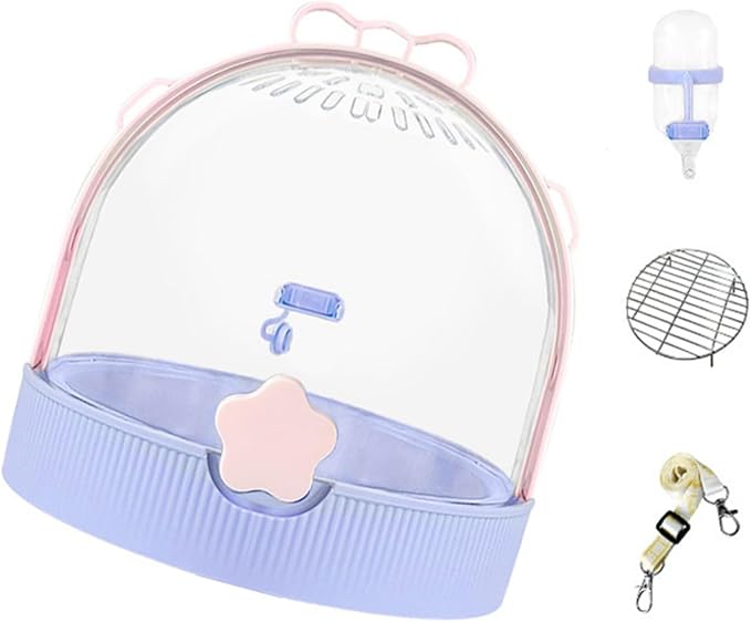Breathable Outdoor Bird Carrier with Detachable Floor Grids Spacious Interior & Attached Water Bottle Ventilated Bird House for Travel