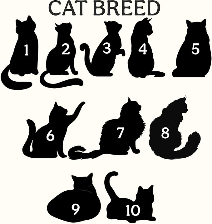 Personalized Cat Memorial Suncatcher – Custom Pet Suncatcher with Name and Breed for Up to 3 Cats, Sympathy Gift for Pet Loss, Memorial Gift for Cat Lovers