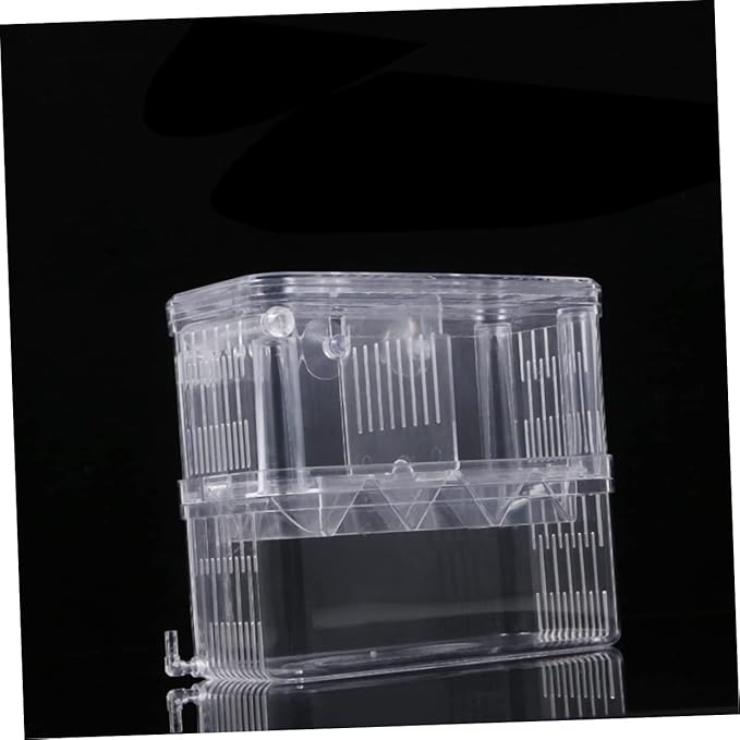HANABASS Transparent Double Functional Hatching Box for Betta Fish Multi Purpose Fish Breeding Tank with High Survival Rate Easy to Clean Durable Design for Aquatic Habitats
