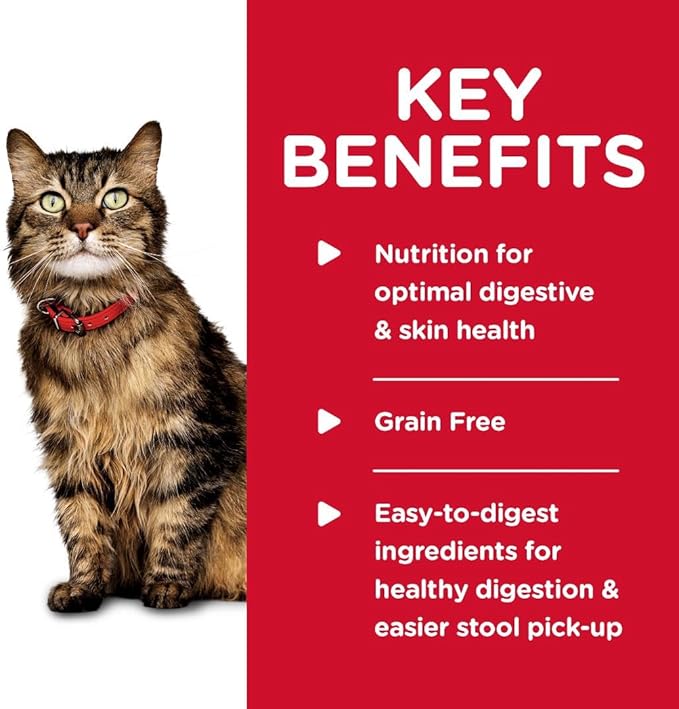 Hill's Science Diet Sensitive Stomach & Skin, Adult 1-6, Stomach & Skin Sensitivity Support, Wet Cat Food, Tuna & Vegetables Minced, 2.9 oz Can, Case of 24