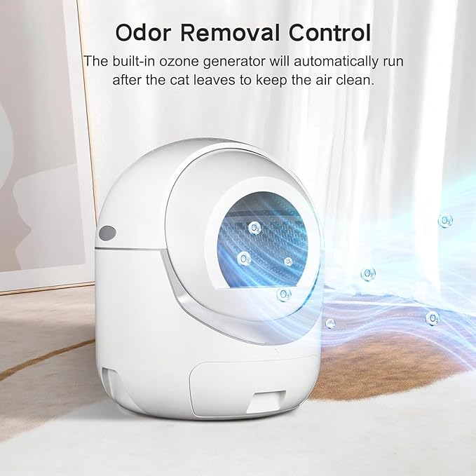 Smart Self-Cleaning Cat Litter Box – Automatic Odor Control, App Monitoring & Ultra-Quiet Design for Multi-Cat Homes