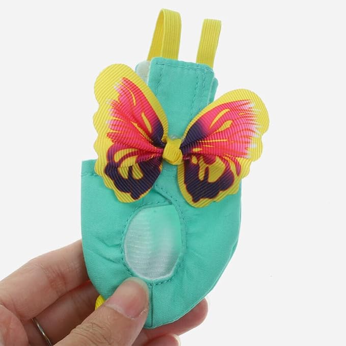 POPETPOP Parrot Diaper Flight Suit Set Bird Diapers Harness Leash Comfortable Fabric for Parrots