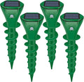 Mole Repellent Solar Powered Ultrasonic,Deer Repellent Devices,Gopher Trap Groundhog Repeller,Sonic Spikes Get Rid of All Pests Vole, Chipmunk,Cat,Skunk,Snake,Mole Trap for Lawn, Garden Yard (4P)