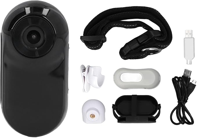 ASHATA Pet Collar Camera, HD 1080P Cat Camera Collar with Video Record (Black)