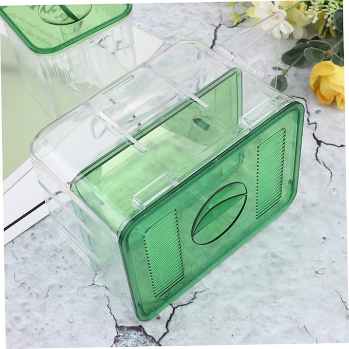 Luxshiny Fish Breeding Isolation Box Transparent Acrylic Incubator Tank for Aquarium Protecting and Small Fish from Aggressive Adults Enhances Survival Rates