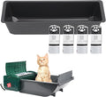 Permanent Waste Receptacle with 40 Liners Compatible with Pet Zone Semi Automatic Cat Litter Box, Sturdy Litter Box with Kitty Litter Bags, No-Touch Litter Box Liners(Machine NOT Included)