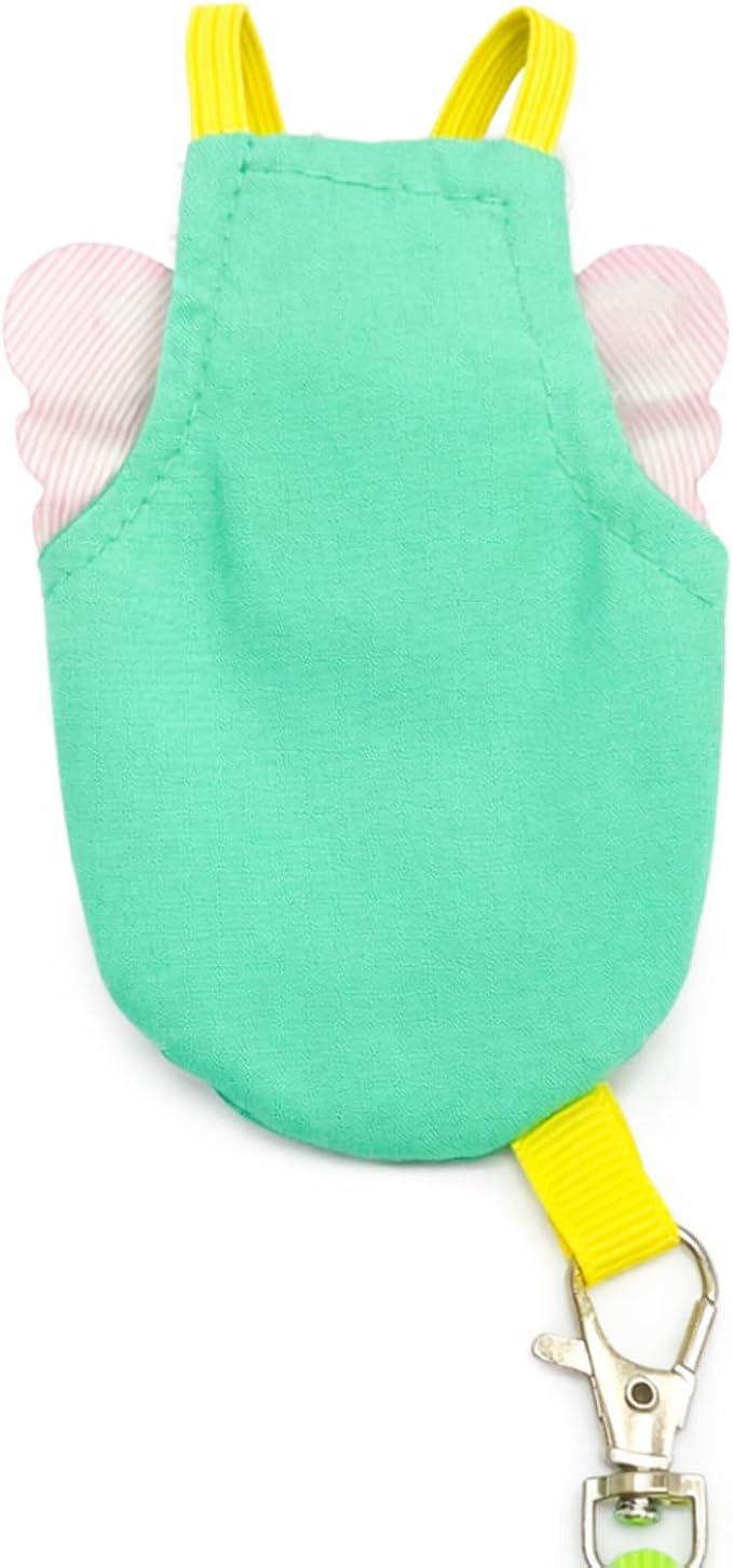Parrot Harness and Leash Set with Diaper, Washable Pet Bird Diapers with Leash, Flight Suit Set for Outdoor Flying & Training (Size M)