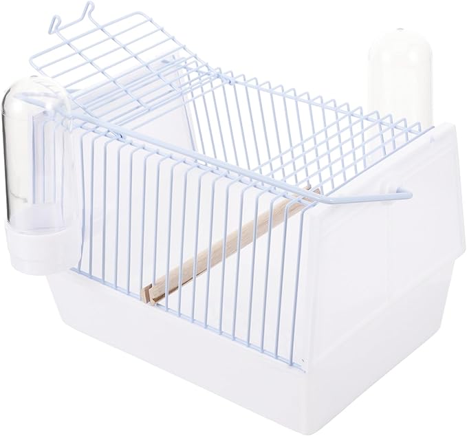 Beaupretty Portable Handheld Bird Carrier Cage for Travel Lightweight Metal Pet Bird Cage with Spacious Design for Parrots Budgies Suitable for Outdoor Trips and Hiking