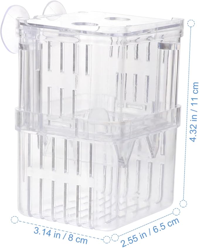 3-Piece Fish Breeder Box Set Plastic Aquarium Separator for Fish Tank Breeding
