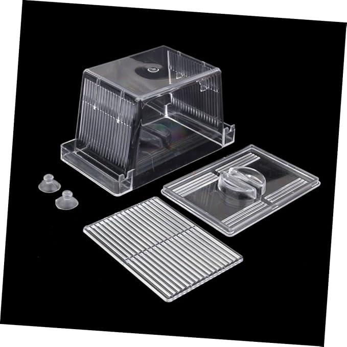 FRCOLOR 2pcs Aquarium Self-Floating Fish Breeding Isolation Box Transparent Fish Hatchery Incubator for Guppies and Bettas Prevents Aggressive for Separation
