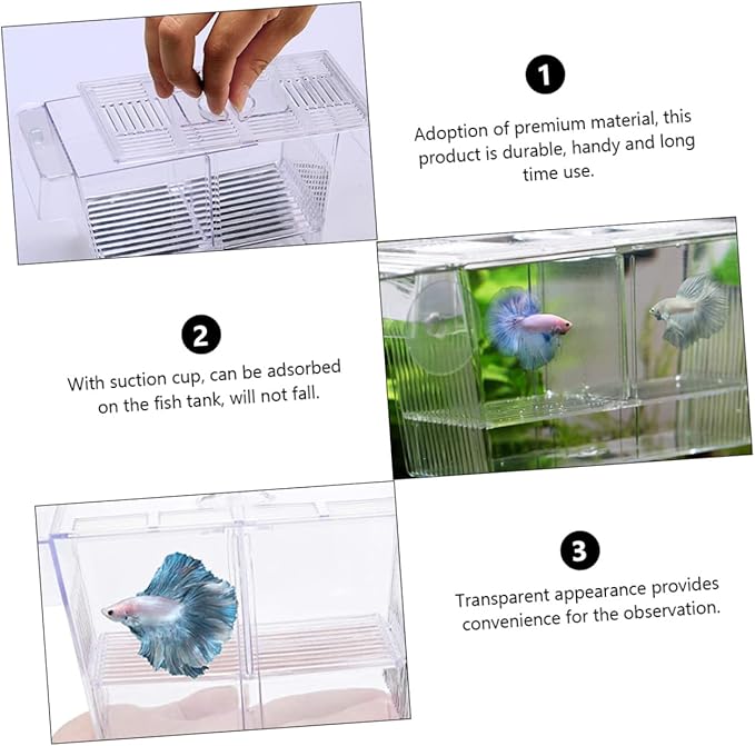 BESPORTBLE Dual-Layer Floating Fish Hatching Box Fish Breeding Container for Betta and Guppy for Fry