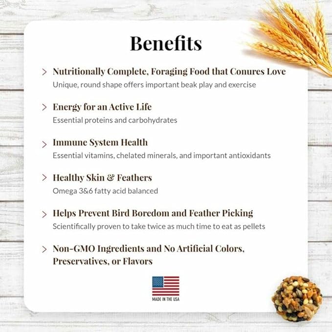 LAFEBER'S Classic Nutri-Berries Conure Food, Made with Non-GMO and Human-Grade Ingredients, for Conures (Classic 10 oz)