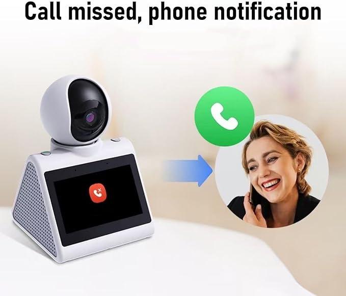 Two Way Video Calling Camera with 4.3 HD Screen, 1080P 2MP Indoor Home Nanny Camera Baby Elder Dog Pet Camera with AI Voice Function, Smart Security Camera Monitor
