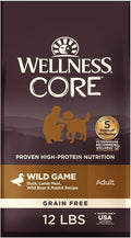 Wellness CORE Dry Dog Food, Grain-Free, High Protein, Natural, Wild Game Duck, Lamb, Wild Boar, & Rabbit Recipe, (12-Pound Bag)