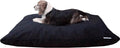 Dogbed4less Shredded Memory Foam Pillow Dog Bed with Waterproof Liner and Machine Washable Cover (Black Canvas, Medium 36"X29")