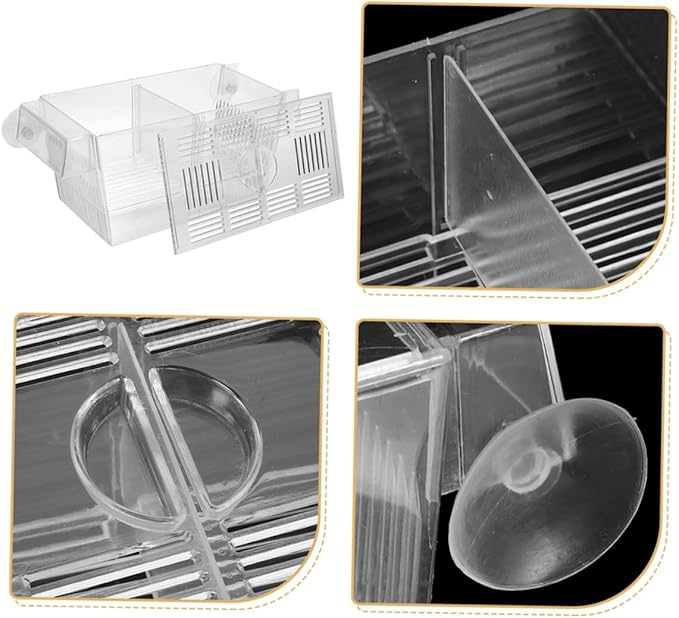 Happyyami 2pcs Fish Breeding Box Cups Incubator for Juvenile Fish Safe Isolation Tank for Aquariums Lightweight and Portable