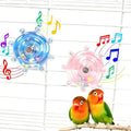 Bird Cage Spinning Toy for Parakeets & Cockatiels, 2 Pack Interactive Spinner Rattle Bird Toys, Cage Mounted Chew Toy for Canary Lovebirds Finches Small Birds Cage Accessories