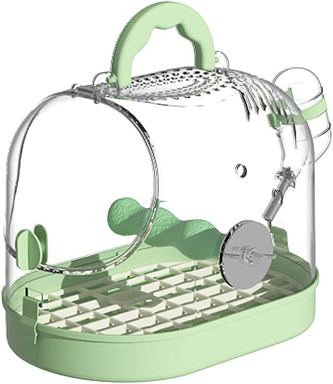 Clear Bird Transport Cage for Travel Outdoor Bird Carriers Cage with Waterer Bottle Safe Parrot Carrying Box Birdcage