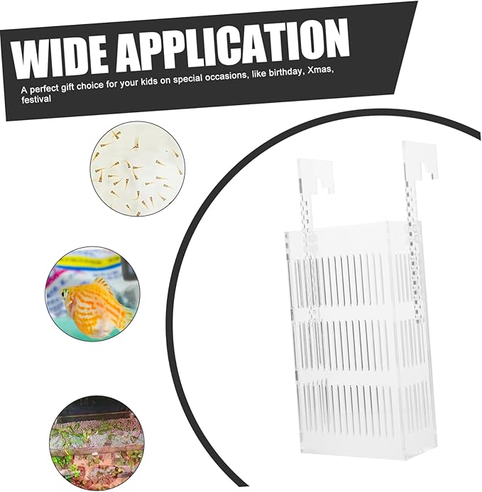 Mikikit Acrylic Fish Incubator for Betta Sturdy Aquarium Breeding Box Fish Tank Separator