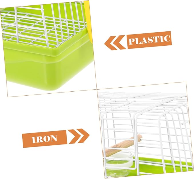 Portable Metal Parrot Carrying Cage Lightweight Bird Carrier Travel Handheld Conure Bird Cage for Hiking Camping Trips Sightseeing